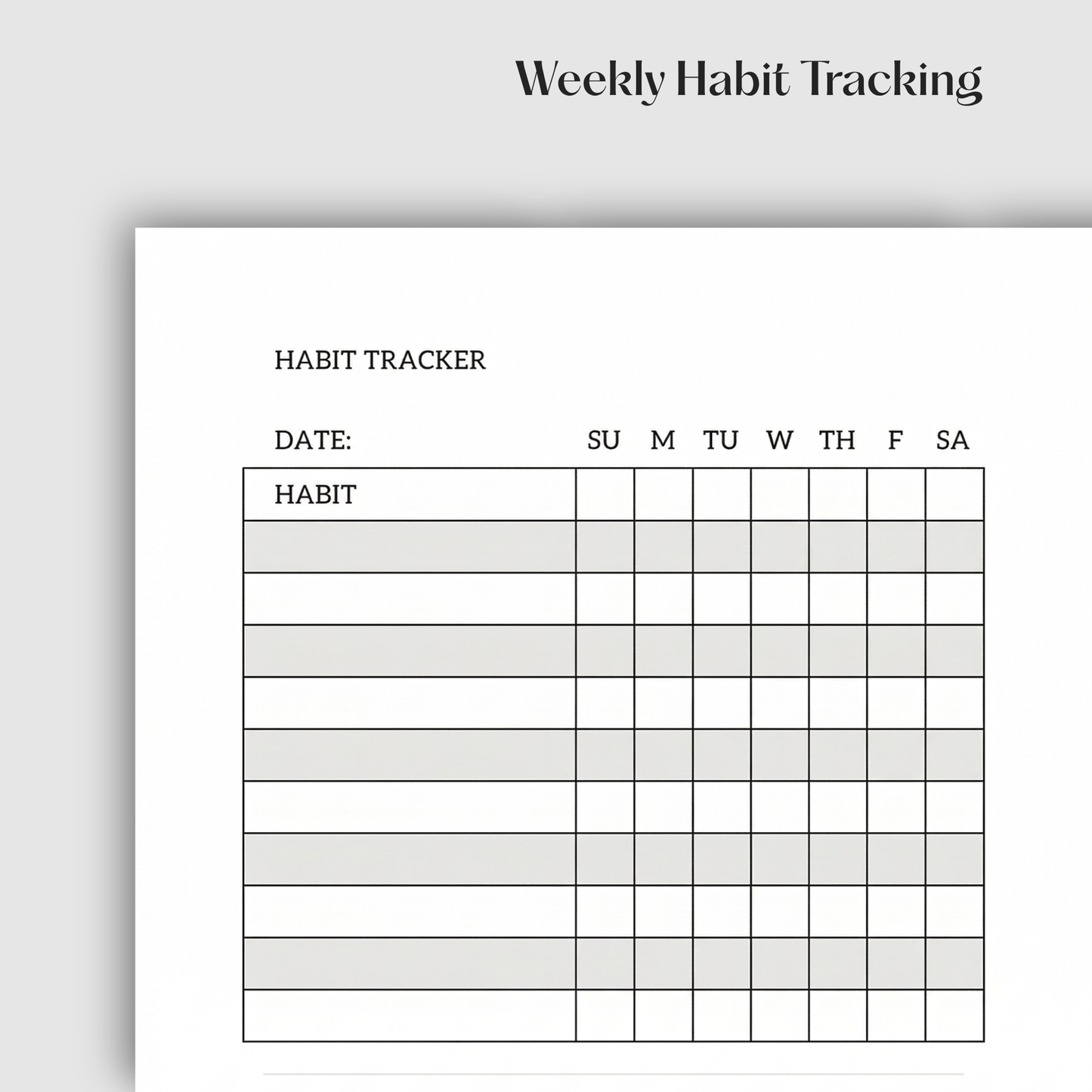 Habit Tracking Notebook