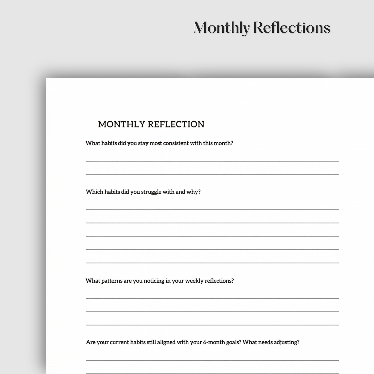 Habit Tracking Notebook