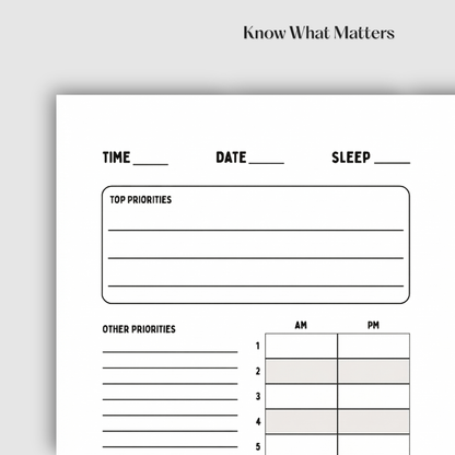 Daily Planning Notebook