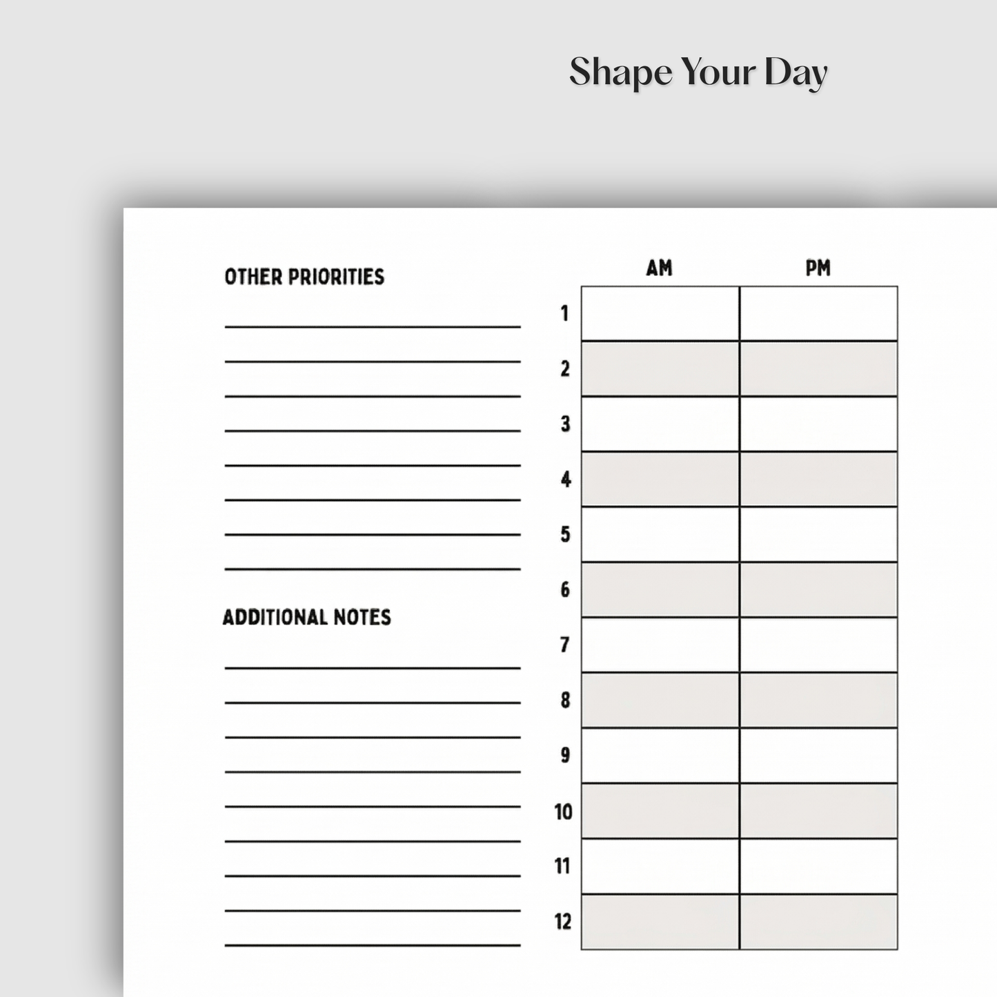 Daily Planning Notebook