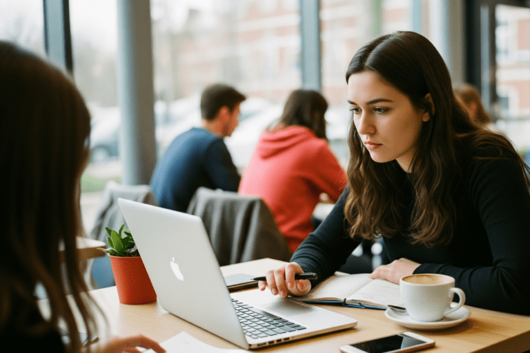 A student entrepreneur time blocking their weekly schedule, using Todoist and a calendar app, with focus and deep work zones highlighted. They're using the best productivity system for student entrepreneurs.