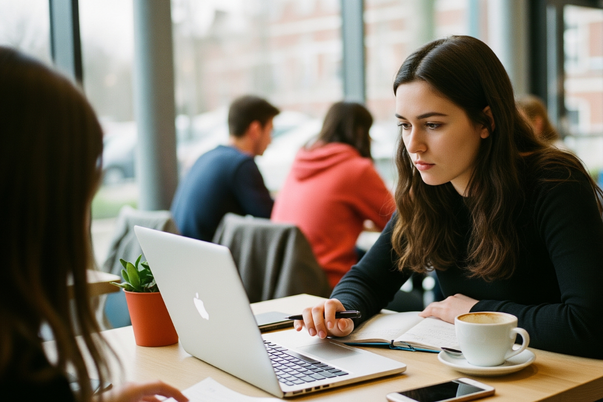 A student entrepreneur time blocking their weekly schedule, using Todoist and a calendar app, with focus and deep work zones highlighted. They're using the best productivity system for student entrepreneurs.