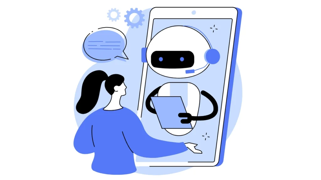 Person talking to an AI digitaln assistant